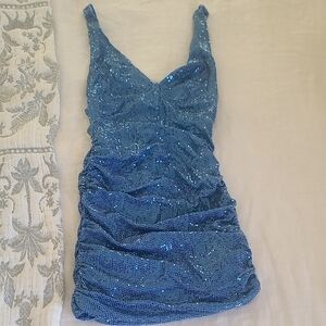 Urban Outfitters Sparkling Blue Mini Dress